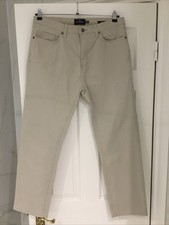 BLUE HARBOUR Stone Zip-Fly Tapered Leg Jeans - size W34" x L29" (UK)