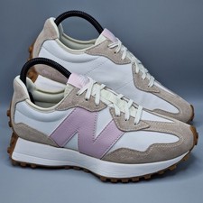 New Balance 327 Moonbeam Pink suede Leather Trainers Womens Size UK 5.5