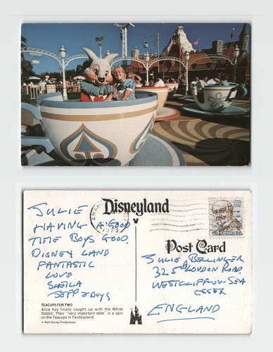 Postcard disneyland teacups - postcard,