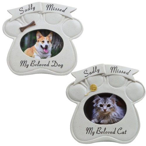 Pet memorial paw photo frame - pet,