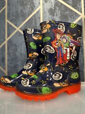 DISNEY PIXAR TOY STORY LIGHT UP WELLINGTON BOOTS KIDS FLASHING RAIN SNOW WELLIES