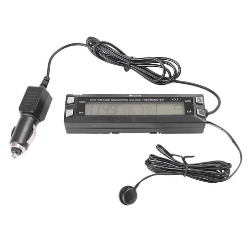 Car temperature voltage clock - temperature,