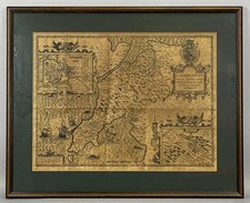 After John Speed Aged Reproduction Map Of Caernarvon