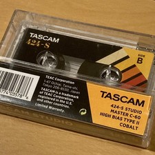 TASCAM 424-S High Bias Type II Cassette Tape C-60 for Portastudio Multitrack