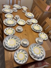 Habitat Rare Dinner And Tea Service Hand painted 7 Sets Plus Spare