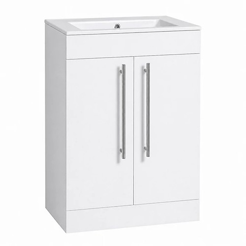 600mm white bathroom vanity - 600mm,