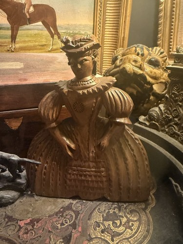 Antique carved wooden figure - wooden,
