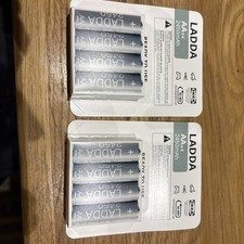 8 Ikea LADDA 2450 AA  Rechargeable Batteries HR06 AA 1.2V, 2450mAh 