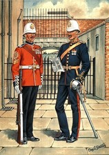 Royal Marine Light Infantry and Marine Artillery , 1911 : Vintage Postcard.