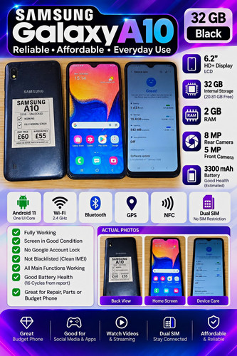 Samsung galaxy a10 32gb - samsung, black