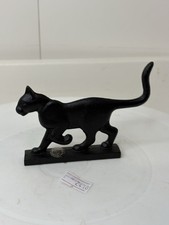 Miniature Bootscraper Black Cat Figure Franklin Mint Curio Cabinet Vintage