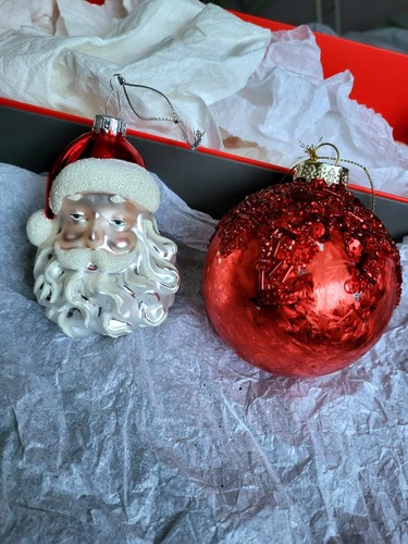 Father christmas red - christmas, glass