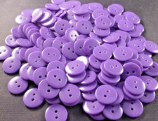 Plain Purple Flat Buttons -