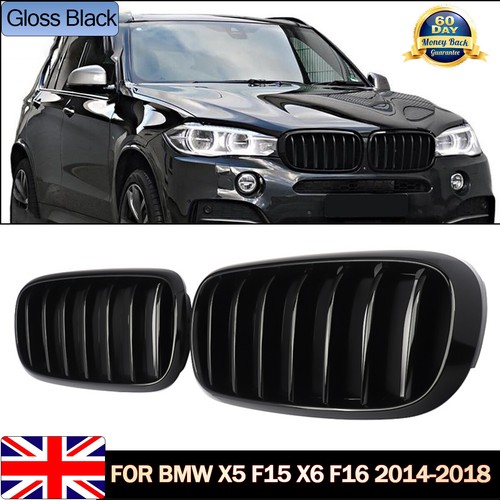Gloss black front bumper - black,