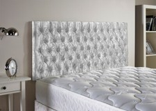 Chesterfield Crushed Velvet Headboard 24" - 2ft6, 3ft, 4ft, 4ft6, 5ft, 6ft