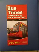 Bus Timetable D & G Bus Staffordshire & Stoke on Trent 4th Jan 2017