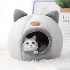 Cat Bed Iittle Mat Basket Small Dog House Products Pets Tent Cozy Cave Nest UK
