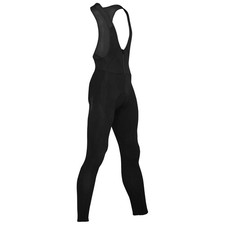 Rivelo Mens Eco Winnats Thermal Bib Cycling Tights Black Stretch Fabric
