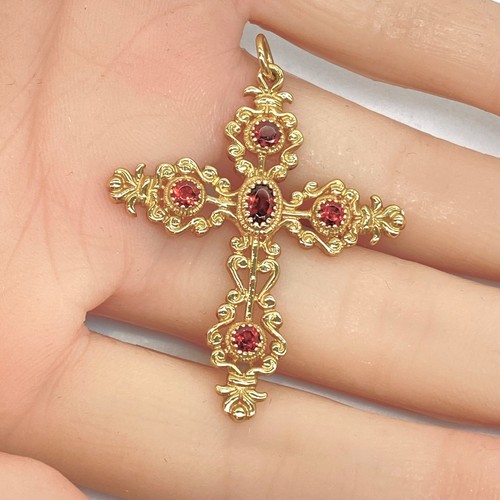 Antique pendant garnet - antique,
