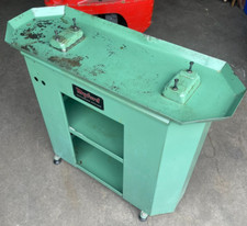 USED MYFORD GREEN CABINET WITH DRIP TRAY RAISING BLOCKS FOR SUPER 7 ML7 RDG