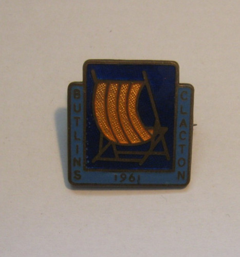 Butlins badge clacton 1961 - butlins,