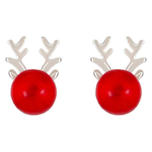 Deer antler earrings - deer,