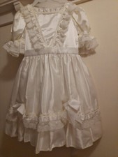 Ivory satin girls dress 6/8