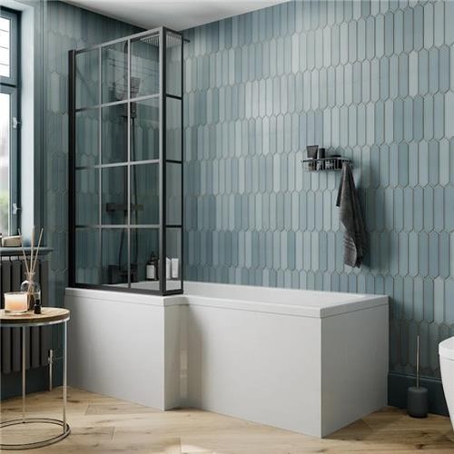 Shaped shower bath - l,