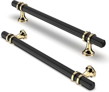 Pack of 5 Cabinet Handles, Hardware Drawer Pulls, Zinc Alloy + Aluminum Kitchen 