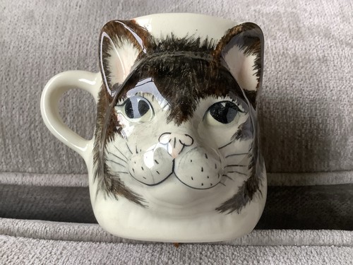 Babbacombe pottery cat mugs - pottery,