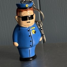 Comedy Central 1998 South Park Keyring Key Chain - Officer Barbrady -