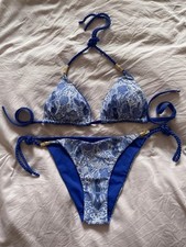 Heidi Klein Women's Bikini Top Large Bottoms Medium