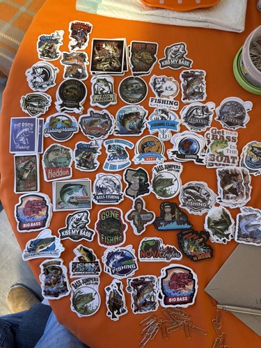 Bass stickers tackle box - bass,