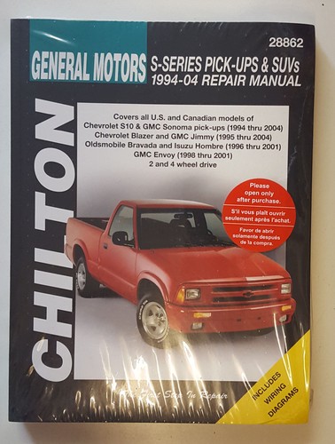 Repair manual chevrolet 10 - manual, s-10