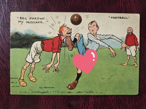 Comic football postcard sport - football,