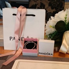 Genuine Pandora Sterling Silver Rippled solid  4mm Open Hoop Earrings Rare 