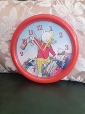 Rupert Bear vintage wall clock