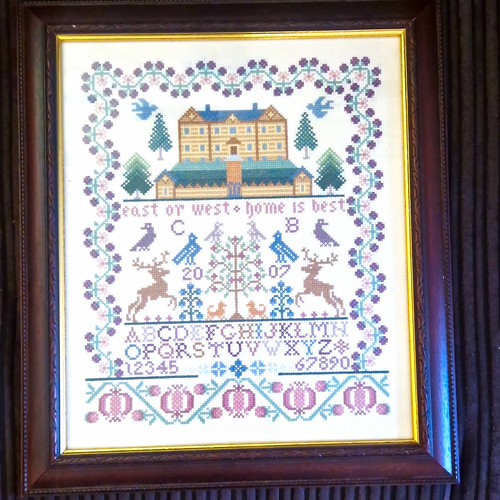 Framed finished cross - framed,