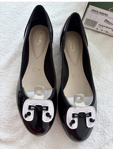 Clarks black patent ballet - clarks,