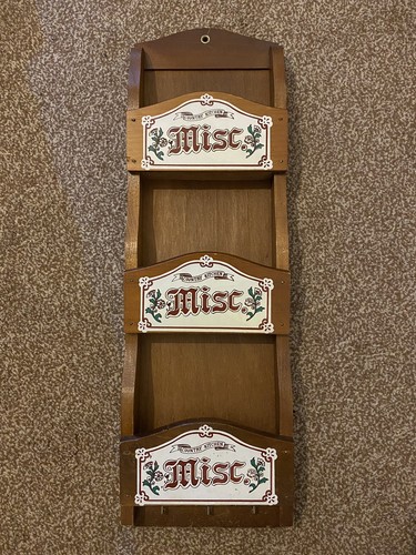 Wooden letter rack mail - rack, post