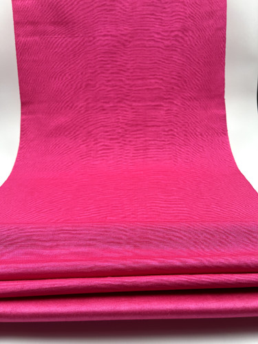 Pink silk moire fabric - moire,