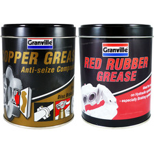 Granville Anti Seize Copper Grease + Car Hydraulic System Red Rubber Grease Tub