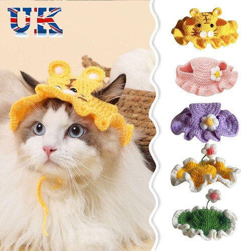 Cute flower puppy pet cap - pet,