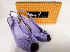Mary G. Lilac Leather Peep Toe