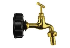 ibc water storage tank  S60x 6 coarse thread adaptor +antique style brass tap