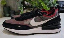 NIKE WAFFLE ONE TRAINERS. MENS SIZE 8 UK. BLACK/RD/WHT/GRY *2021*