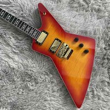 6 strings Explorer Electric Guitar Flamed Maple Top FR Bridge Gold Hardware Top