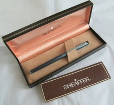 Boxed Vintage Sheaffer USA Fountain Pen Slim Blue Untested White Dot