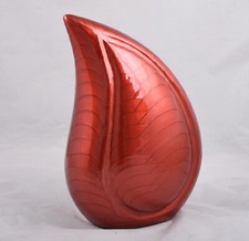 Large Adult Cremation Ashes Urns Red Fully Personalised Teardrop Memorial Urn