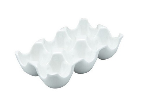 White ceramic chicken - chicken, eggs